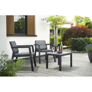Curver balkonski set Emilly Patio bez jastuka grafit-1